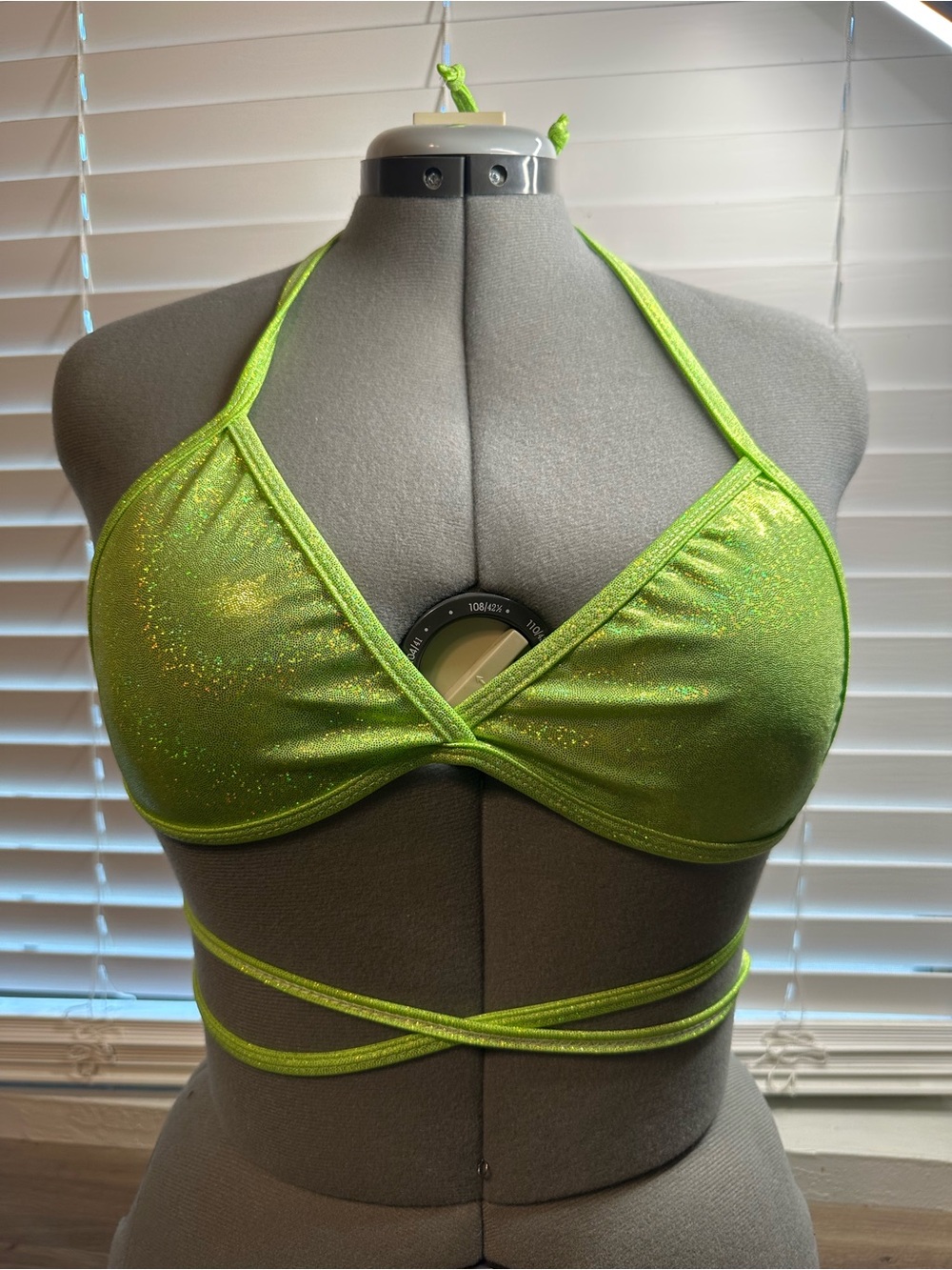 Neon Lime Wrap Halter Bralette - Women Intimates & Sleepwear